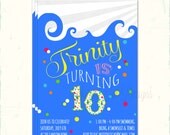 Mod Pool Party Invitation - 5x7 PRINTABLE