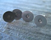 Surgical Stainless Steel, 8mm Flat Pad Earring Posts, Hypoallergenic Steel Earring Studs, 25 pairs
