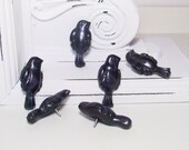 Black Bird thumbtacks office accessories Decorative push pins Ravens cork board organizer