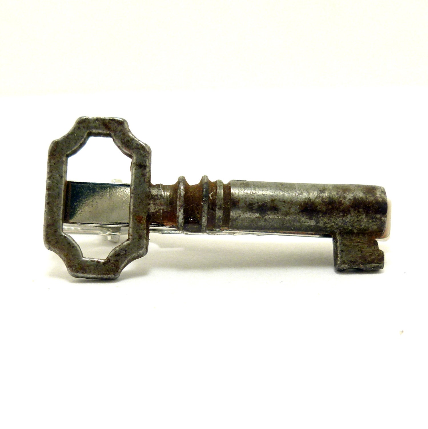 Skeleton Key Tie Clip, Steampunk Men's Tie Tack
