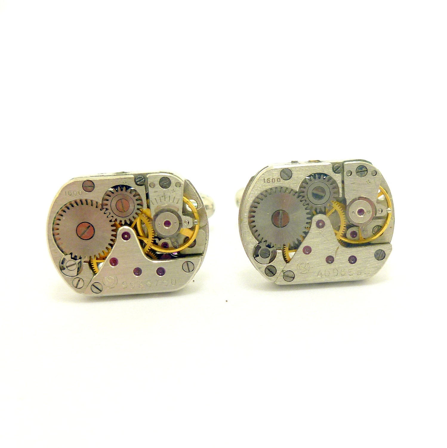 Steampunk Watch Cuff Link, Antique Cufflinks from Watch Movements