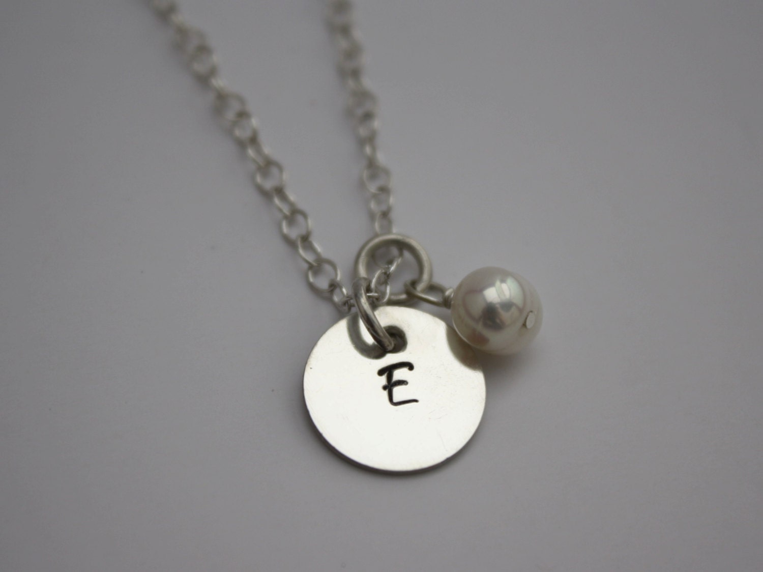 Personalized Bridesmaid Jewelry, Initial Necklace with Freshwater Pearl, Will You Be My Bridesmaid