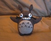 My Neighbor Totoro Brown Large Totoro Crochet Doll/Stuffed Animal Amigurimi (mini version)