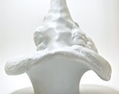 RESERVED Pair of Modernist Matte White Porcelain Organic Art Sculpture Vases Hutschenreuther  Germany