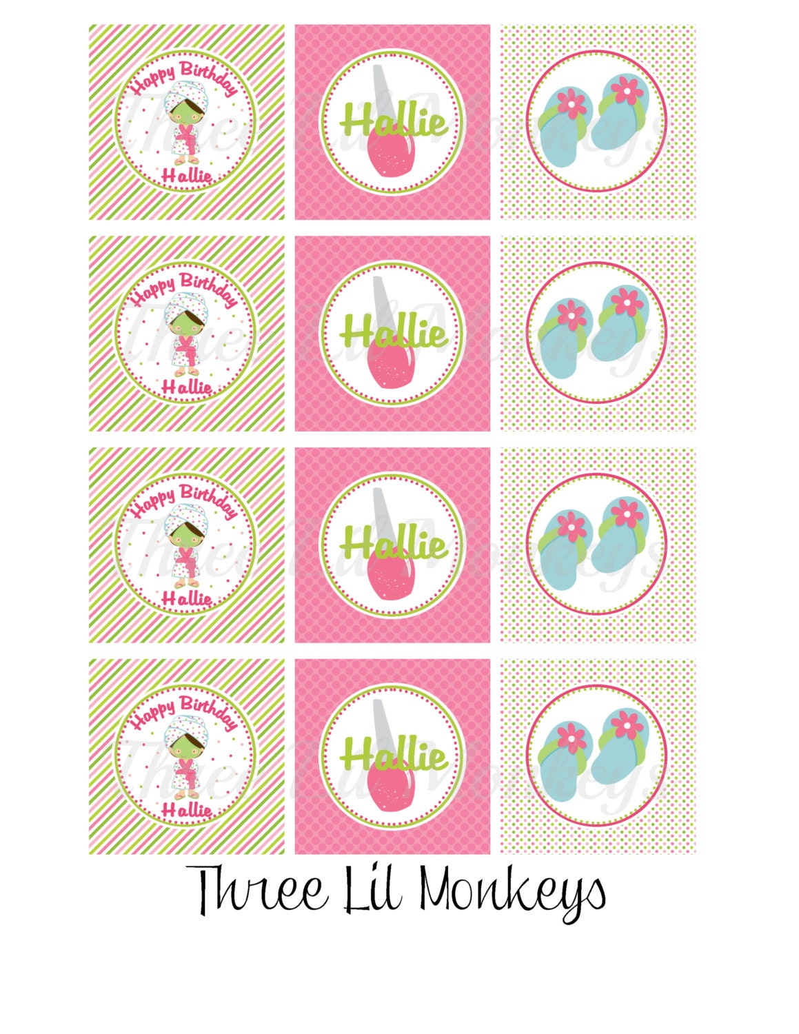 Spa Cupcake Toppers -DIY Printables Il_170x135