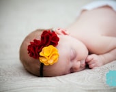 Harry Potter inspired Gryffindor felt flower headband - newborn, infant, toddler, teen, adult