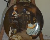 Knowles Norman Rockwell "The Storyteller" - 8th in the Heritage Collection Closed in 1984