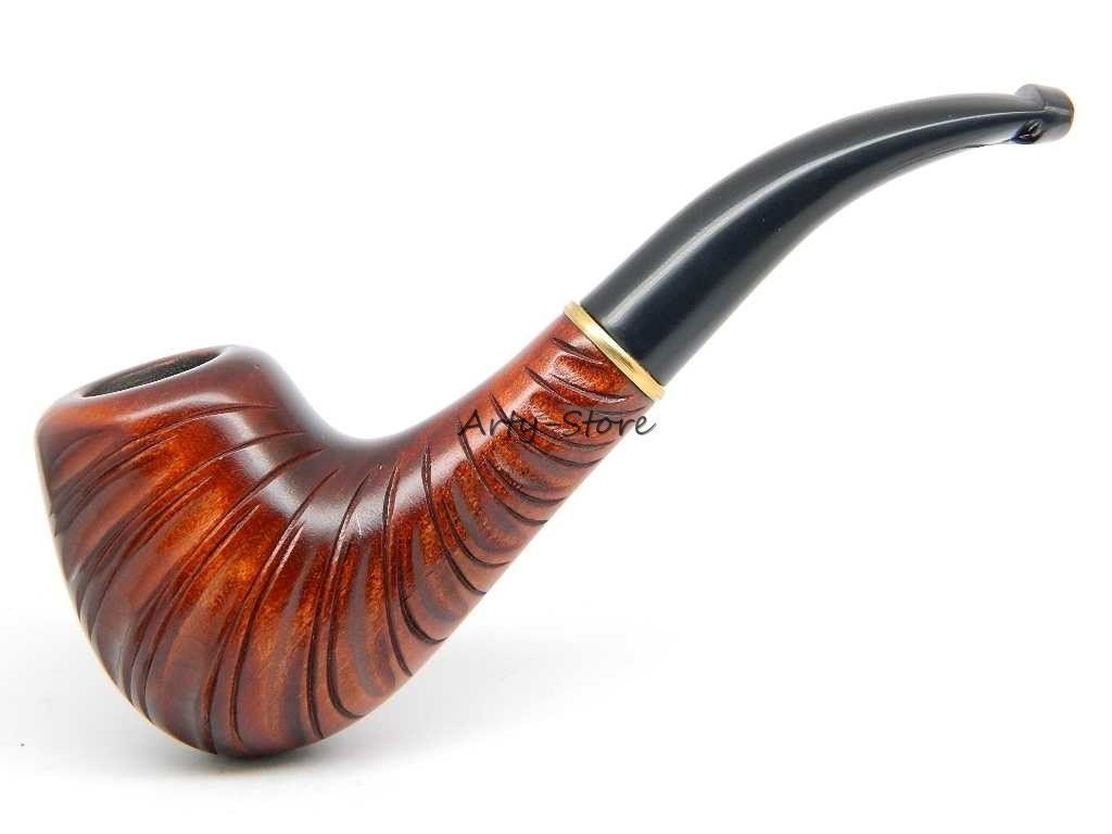 Wooden Tobacco Smoking pipe "Wave" Pear wood, Great Collectible plus Gift POUCH