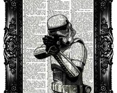 Stormtrooper  from Starwars Dictionary Art Print Upcycled Book  Prints Vintage Book Print Vintage Book Page Recycled Buy 3 get 4th free