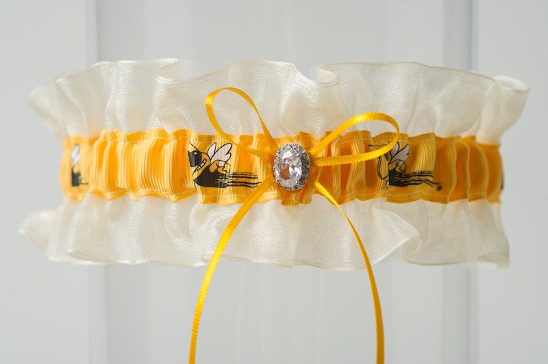 Wedding Garter Georgia Tech Yellow Jackets Bridal Garter Set