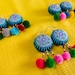 Hmong Heart Earring/ Accessories/ Ethnic/ Embroidery/Colorful/Tribal