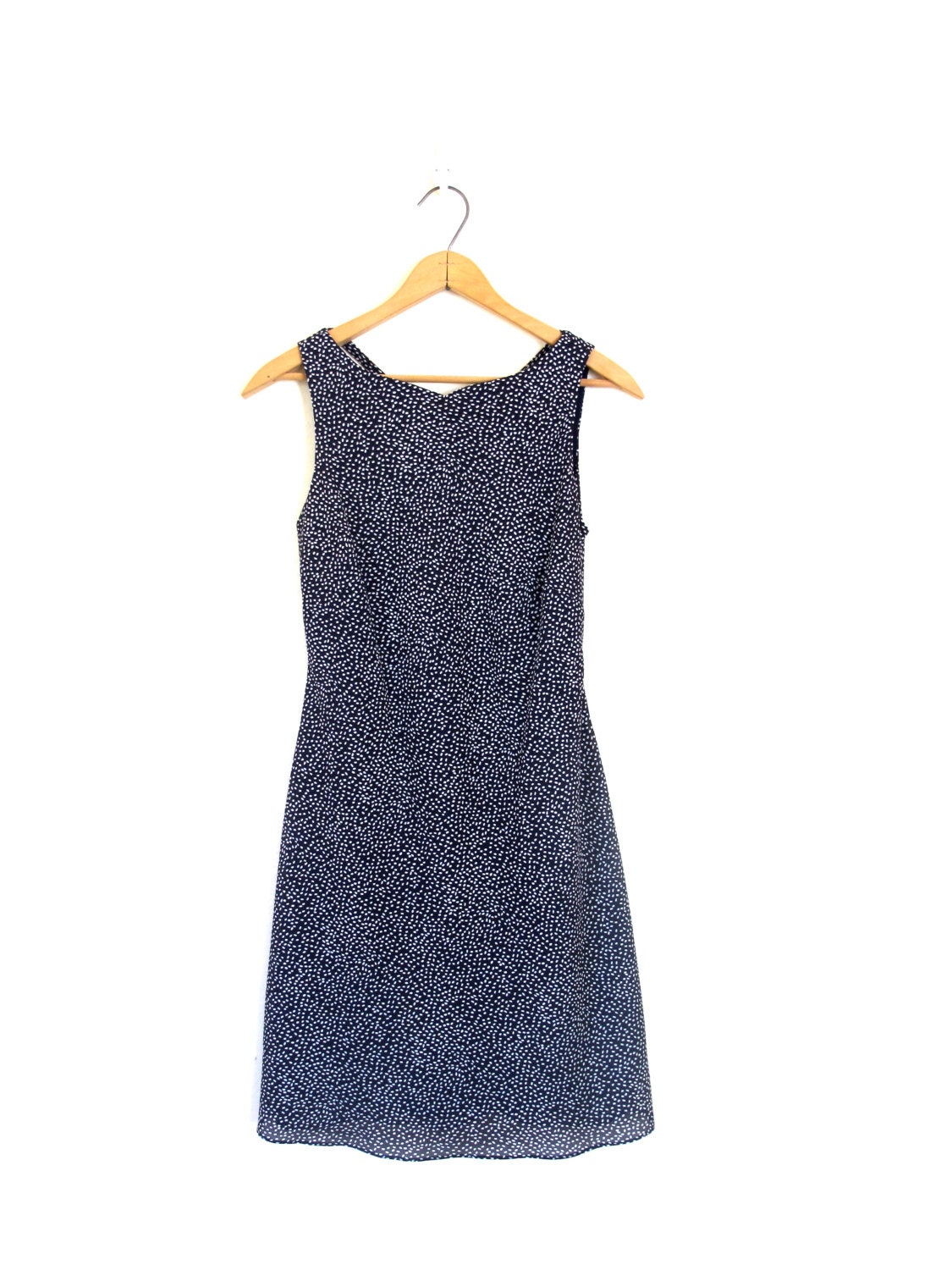 Vintage Navy Polka Dot Dress