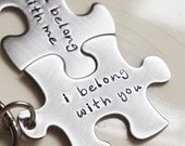 Couples Best Friends Keychain Set I Belong With You Puzzle Piece Wedding Gift Best Friend Boyfriend Girlfriend
