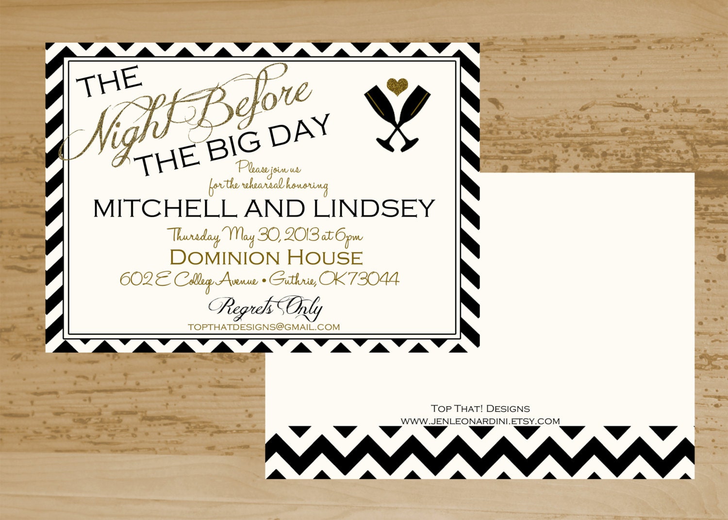 Rehearsal Dinner Invitation- Printable