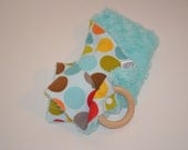 Lovie Teether - Polka Dots and Rosette Minky