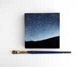 Night Sky Oil Painting - 4 x 4 - Astronomy Art