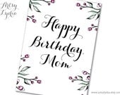 Birthday Card for Mom - Printable PDF Birthday Card