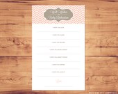 Printable Wishes for Baby Card