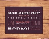 DIY Printable Bachelorette Party Invitation