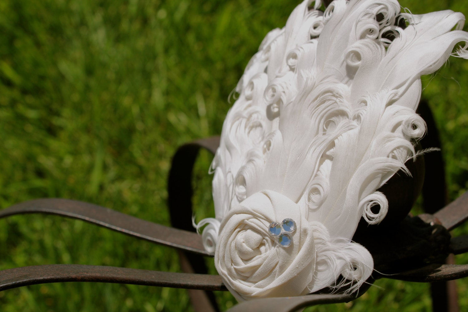 Wedding Hair Accessory - Wedding Hair Feather - Wedding Headpiece