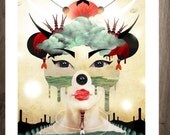 Digital illustration  A3 size / "Waiting for the spring to come"/ limited edition of 20