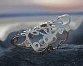 Sueded Gold Daisy Cuff Bracelet