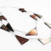 Long geometric copper and stainless steel necklace  Futuristika Cu