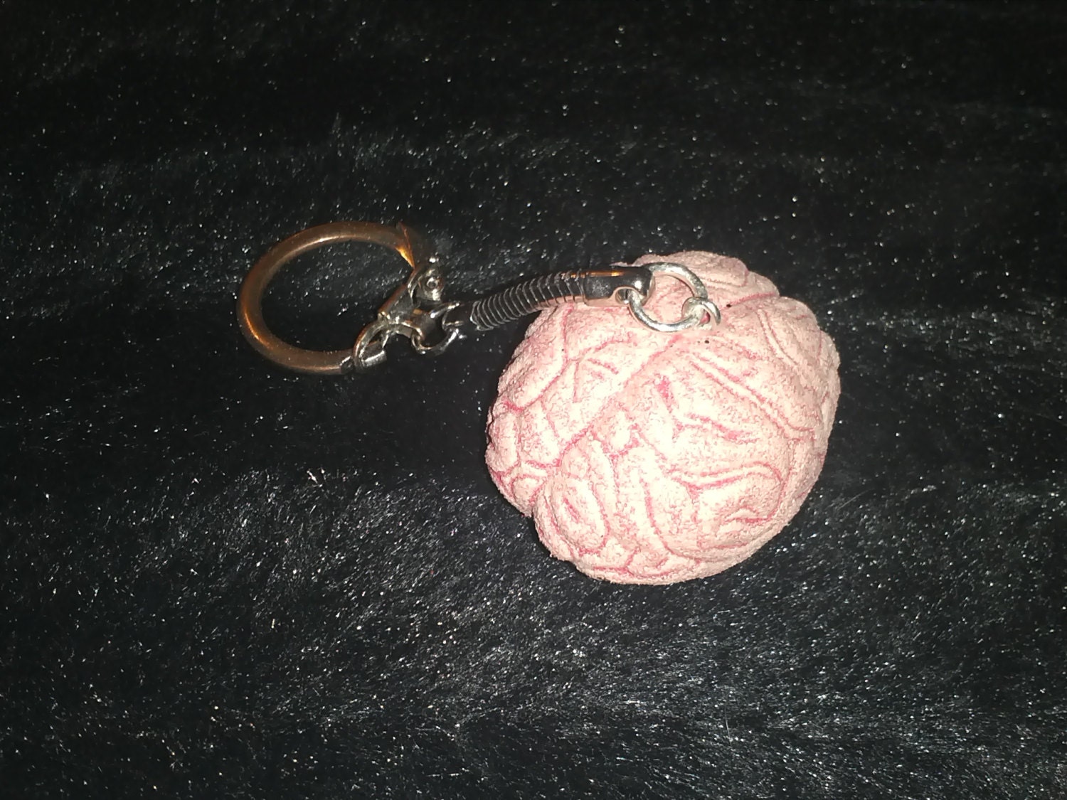 Zombie snack keychain brain