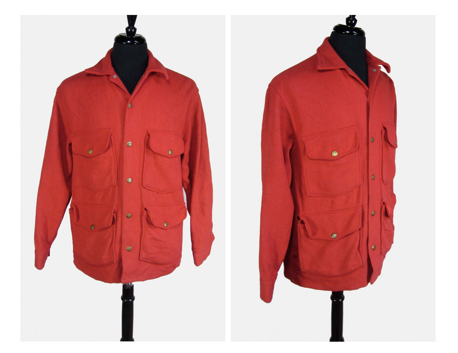 Vintage Mackinaw Wool Four Pocket Hunting Cruiser Jacket - Medium/Large