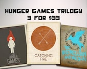 Hunger Games Trilogy / 3 Prints 11" x 14" / The Hunger Games, Catching Fire, Mockingjay / Wall Art