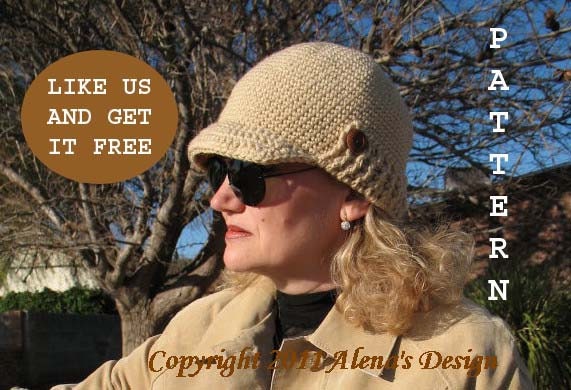 FREE Crochet Pattern - Visor Beanie with Ribbed Brim