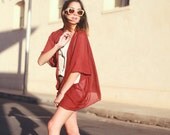 burgundy sheer chiffon kimono
