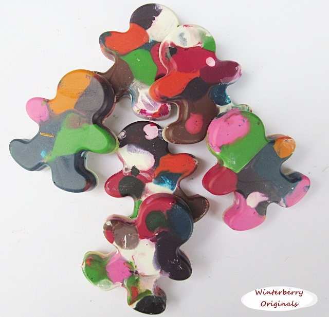 Recycled/Upcycled People Crayons - Multi-Colored, Bag of 6