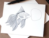 Blank Goldfish Greeting Cards (Set of 8)