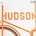 Type a Bike - Personalized Typographic Vintage Bicycle Name Print modern nursery wall art - 8x10 children decor