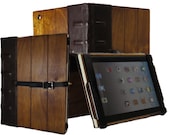 Pristine Golden Oak iPad Tome Case - wood and leather iPad case
