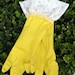 Yellow Floral Designer Dishgloves