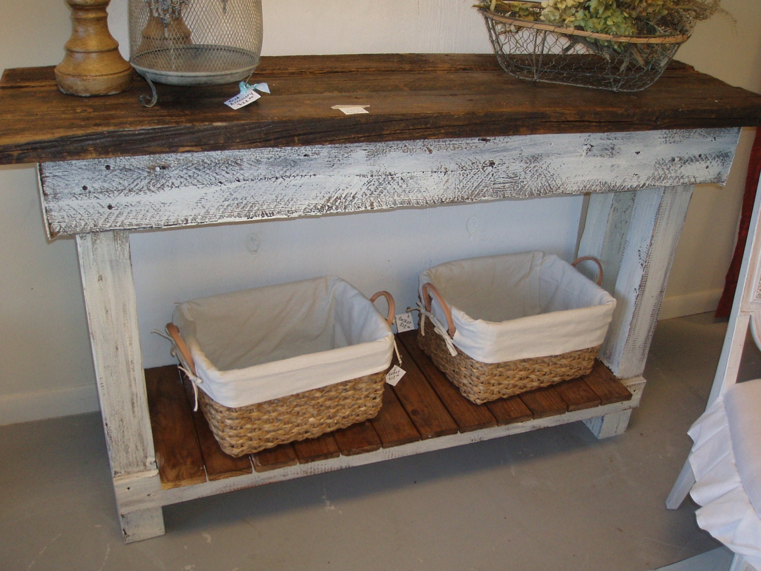 RESERVED - KRISTIN Barnwood Console Table