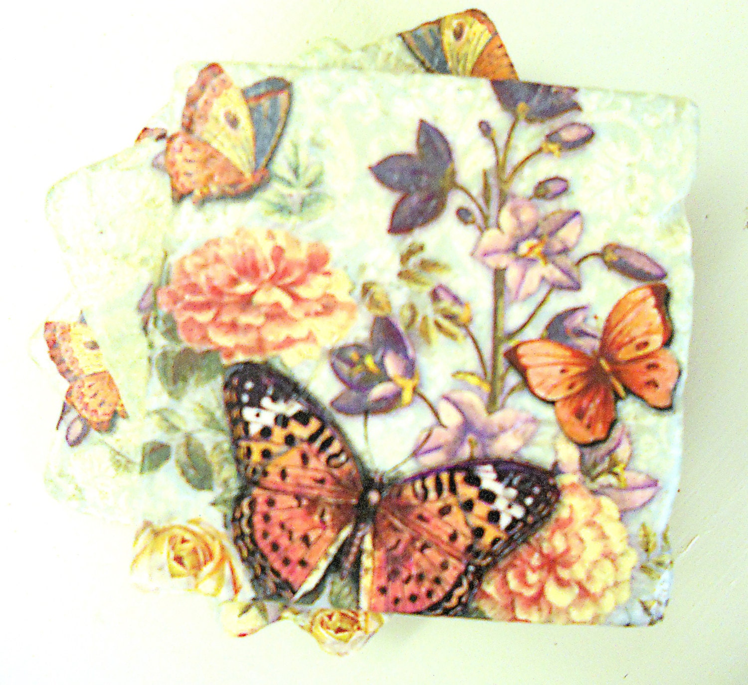 Coasters - BUTTERFLY GARDEN Set of 4