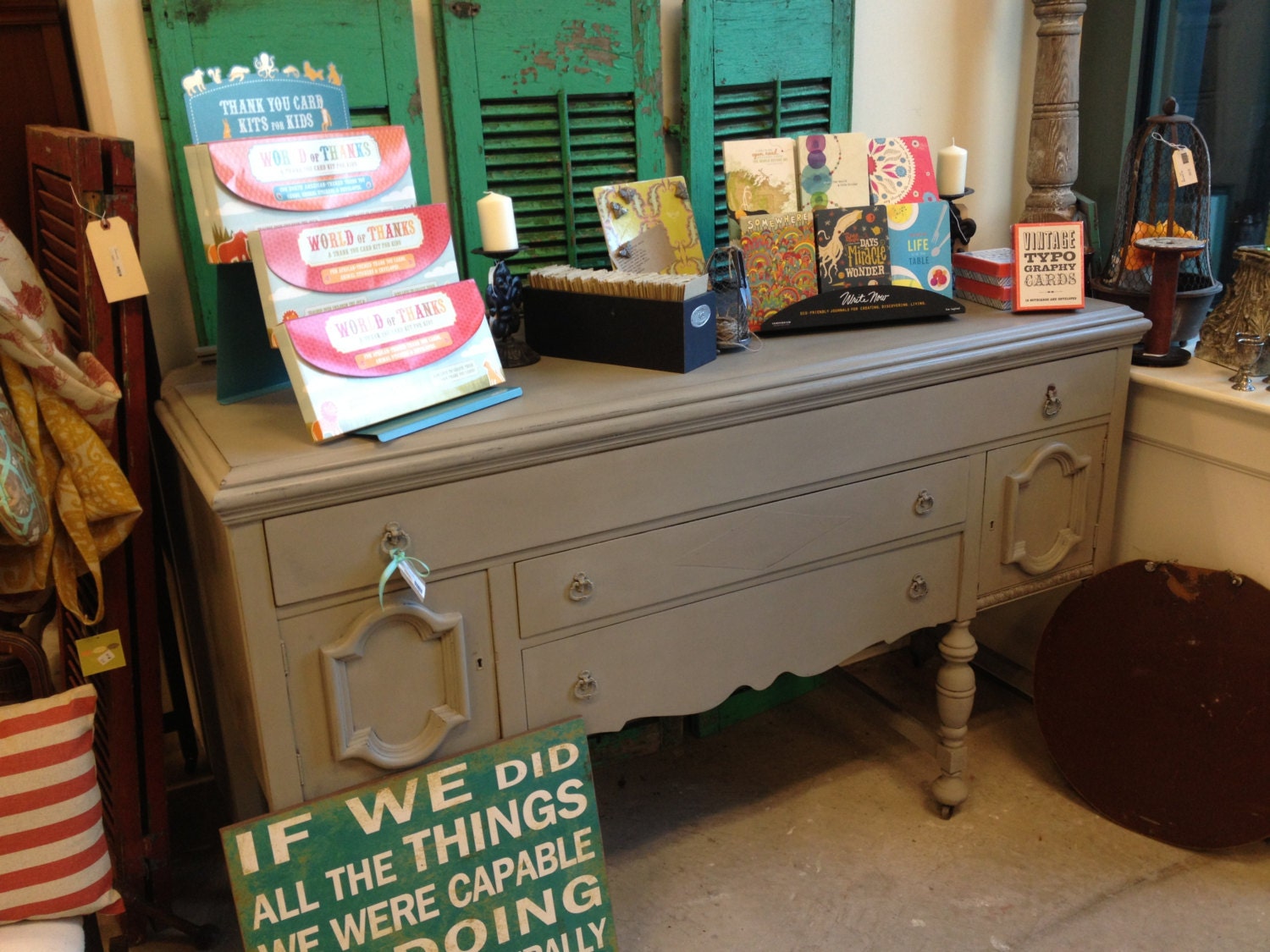 Hand painted French Linen Buffet