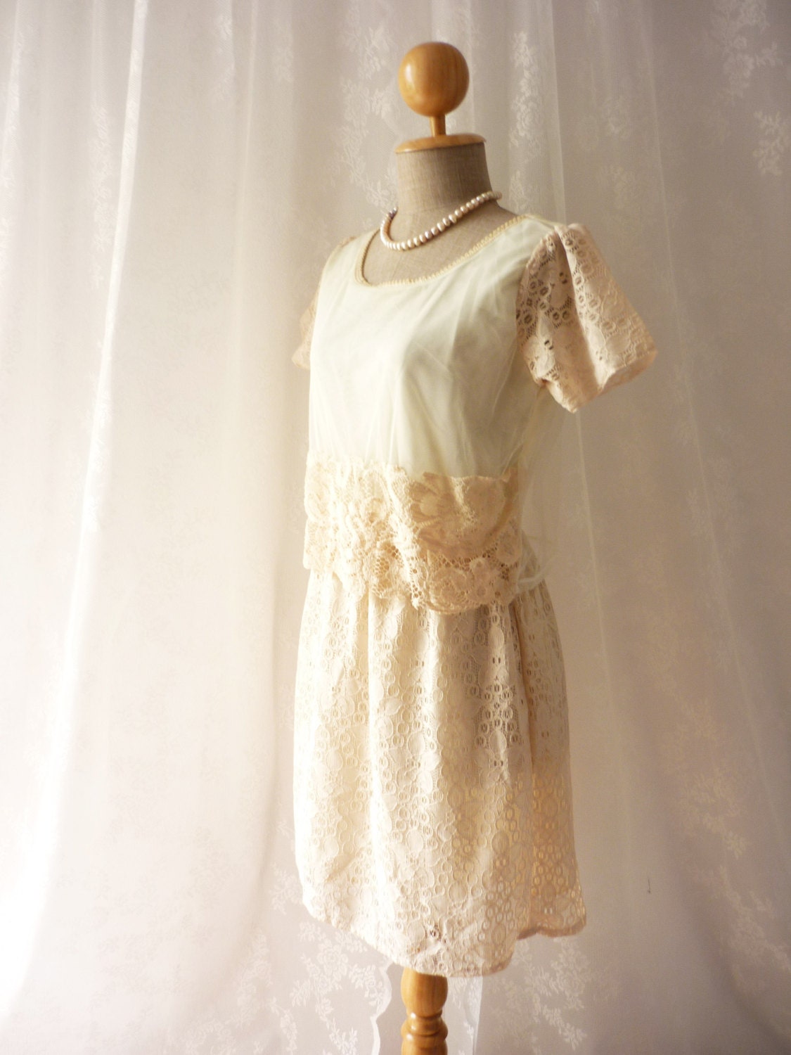 Vintage Inspired Marie Lace Dress S-M CLEARANCE SALE / Free Ship