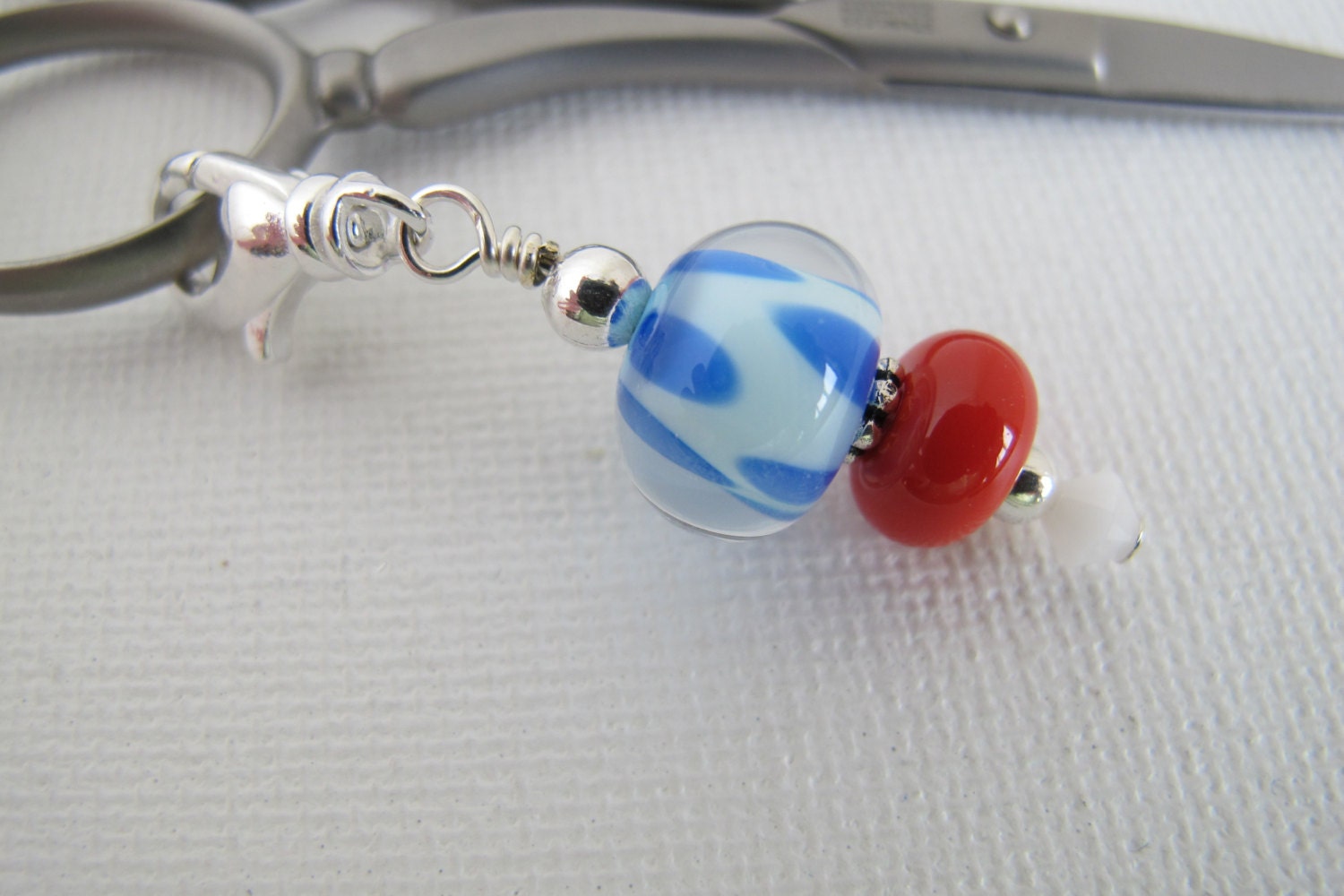 Red White and Blue Scissor Fob