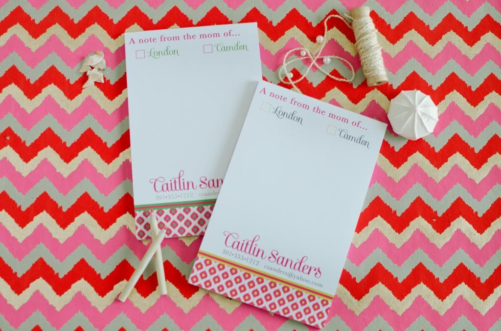 Personalized MOM NOTEPADS, A note from Mom - printed pads by Libby Lane Press