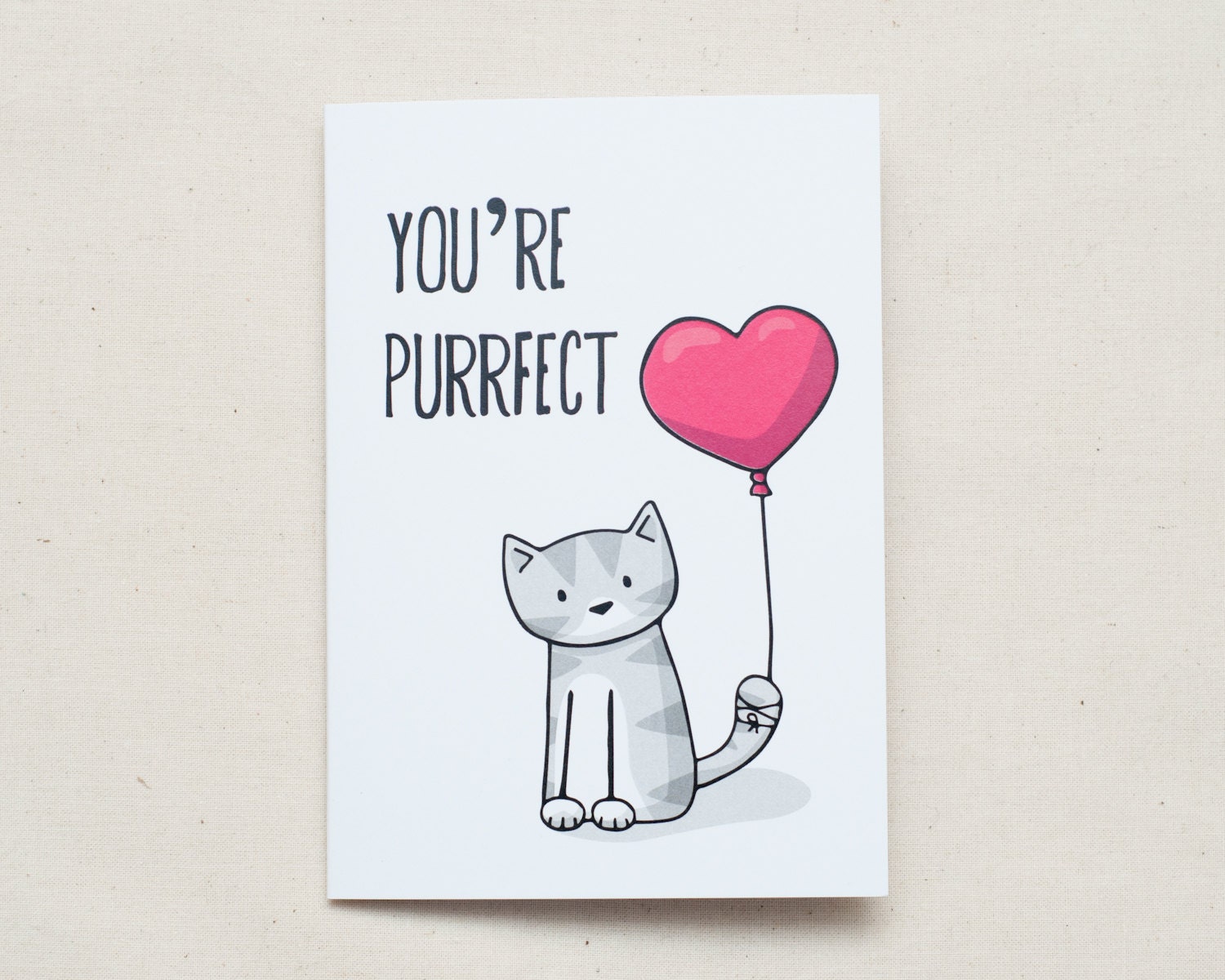 You're purrfect - Greetings Card