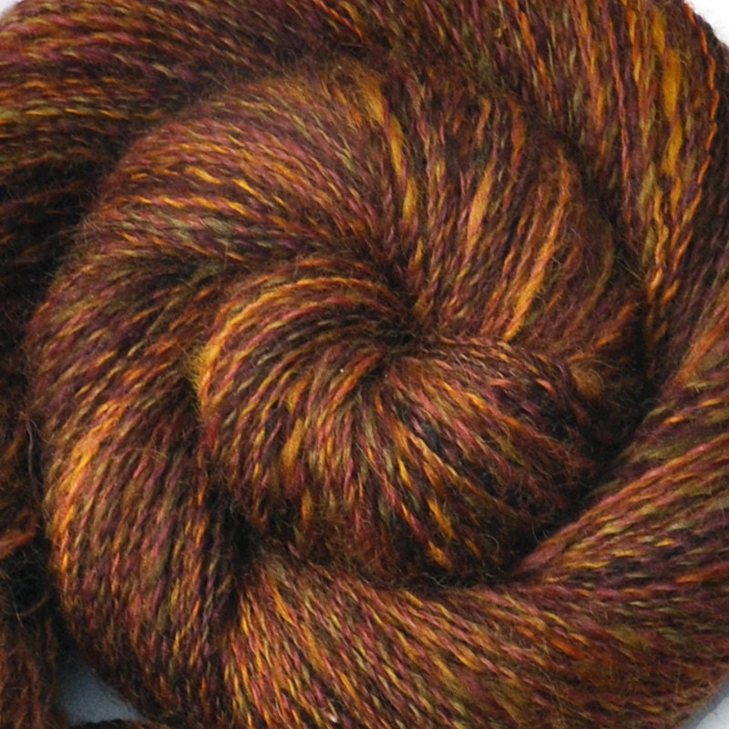 Handspun yarn - TARNISHED COPPER - Handpainted Romney Canterbury Prize wool, DK weight, 640 yards