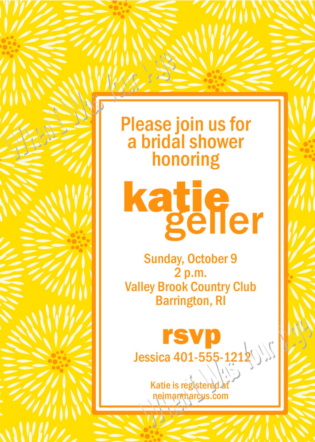Printable Mums Invitation -- Choose Your Colors Il_170x135