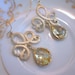 Citrine Earrings Gold Tiara Connectors - Bridesmaid Earrings - Wedding Earrings - Bridesmaid Jewelry Gift