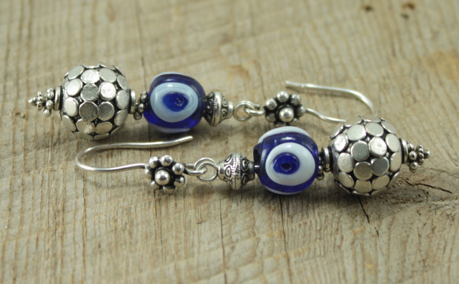Istanbul Blue Mirror Ball Earrings