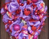 Deco Mesh VALENTINES HEART WREATH