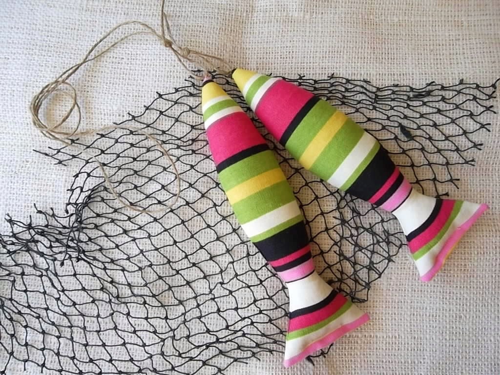 Key West Decor - Curtain Tie Backs - Seaside Decor - Cabana Stripes
